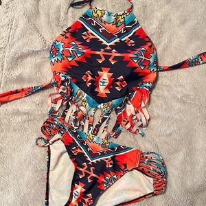 Aztec Print Swimming Suit Bikini